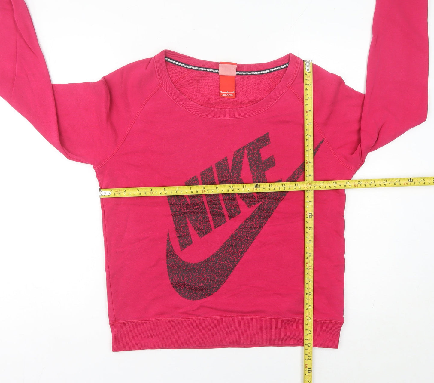 Nike Womens Pink Logo Sweatshirt Size 8 Pullover Long Sleeve