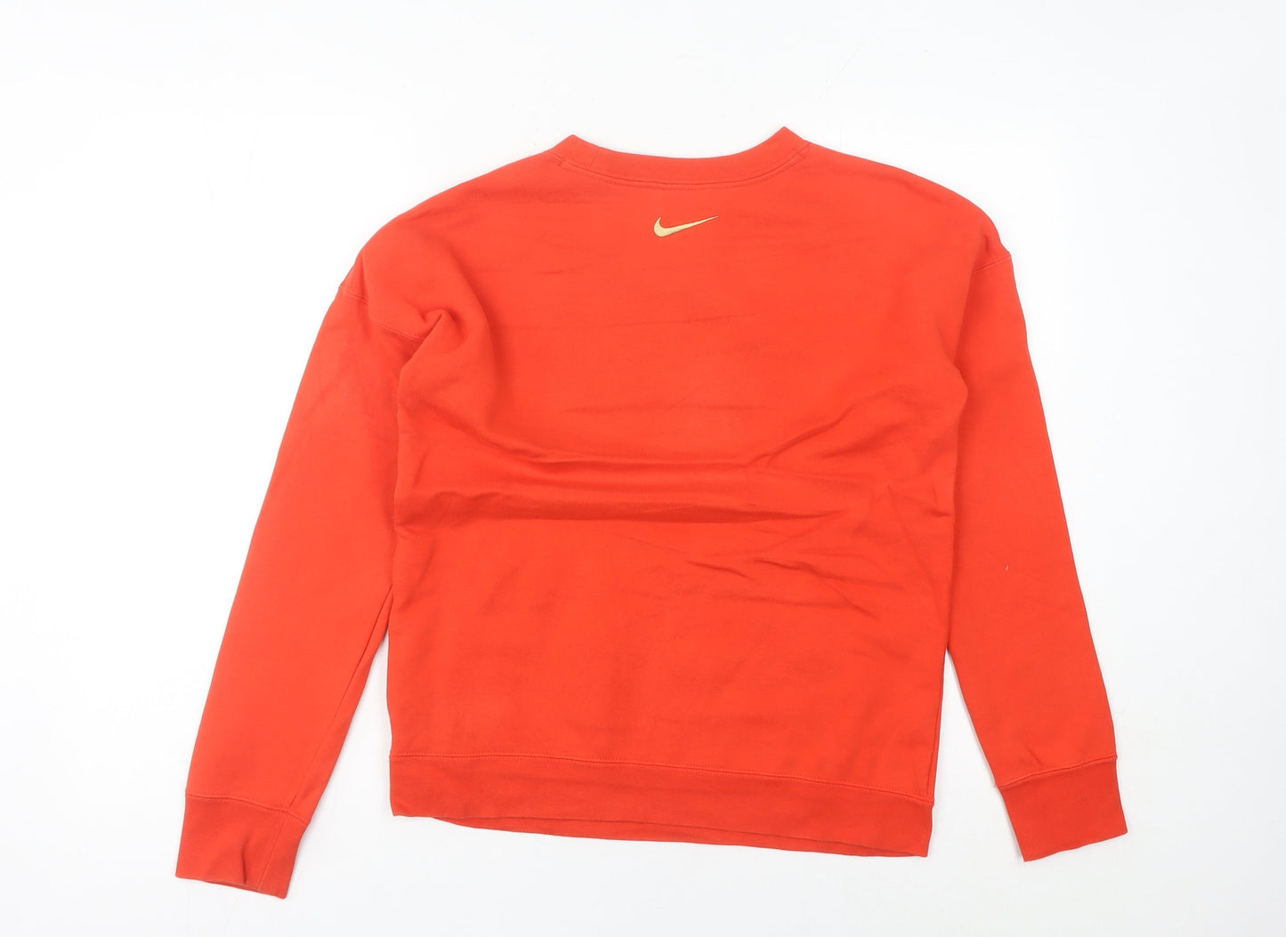Nike Teens Red Pullover Sweatshirt Size 6 Logo Crew Neck