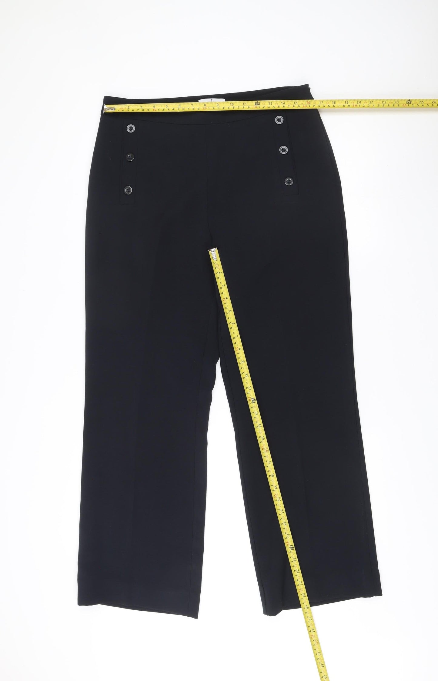 Jasper Conran Women Black Size 14 Dress Pants Straight Leg Work Trousers