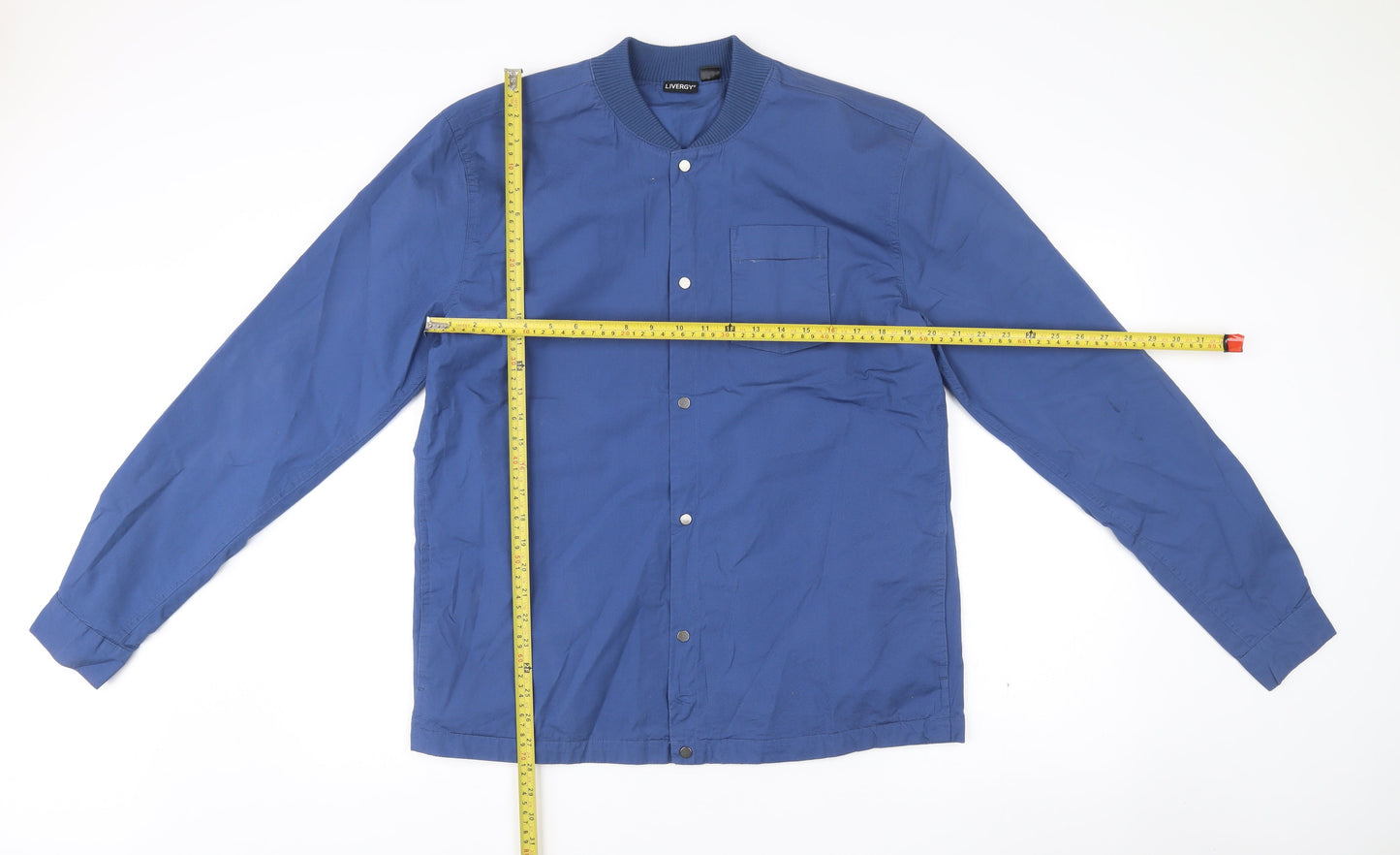 Livergy Men’s Blue Bomber Jacket Size 36 Regular Cotton Blend