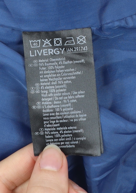Livergy Men’s Blue Bomber Jacket Size 36 Regular Cotton Blend