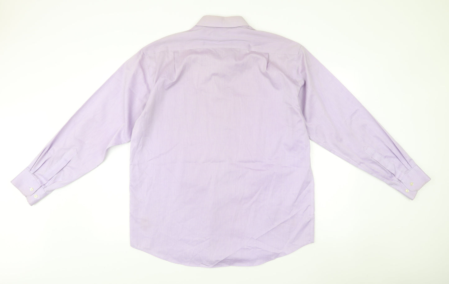 Marks and Spencer Men’s Purple Non-Iron Formal Dress Shirt 16” Collar Regular Fit