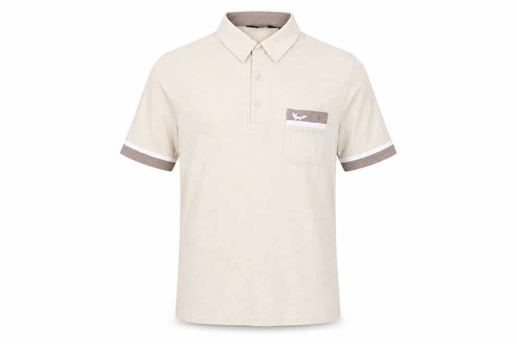 Wolsey Men's Beige Polo Shirt M Cotton Blend Collared Casual
