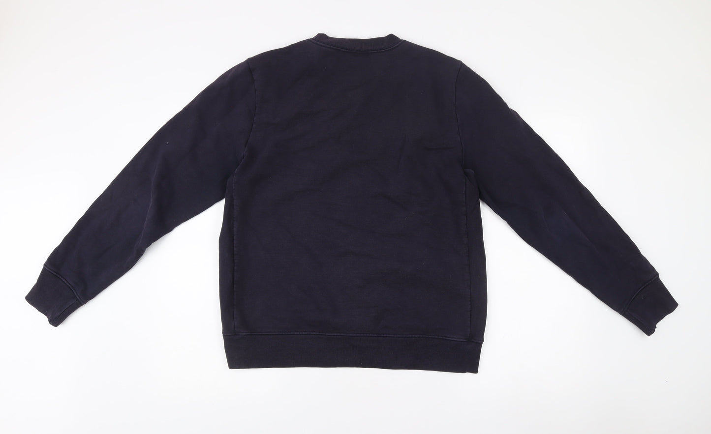 Paul Smith Mens Navy Blue Sweatshirt L Crew Neck Embroidered Logo