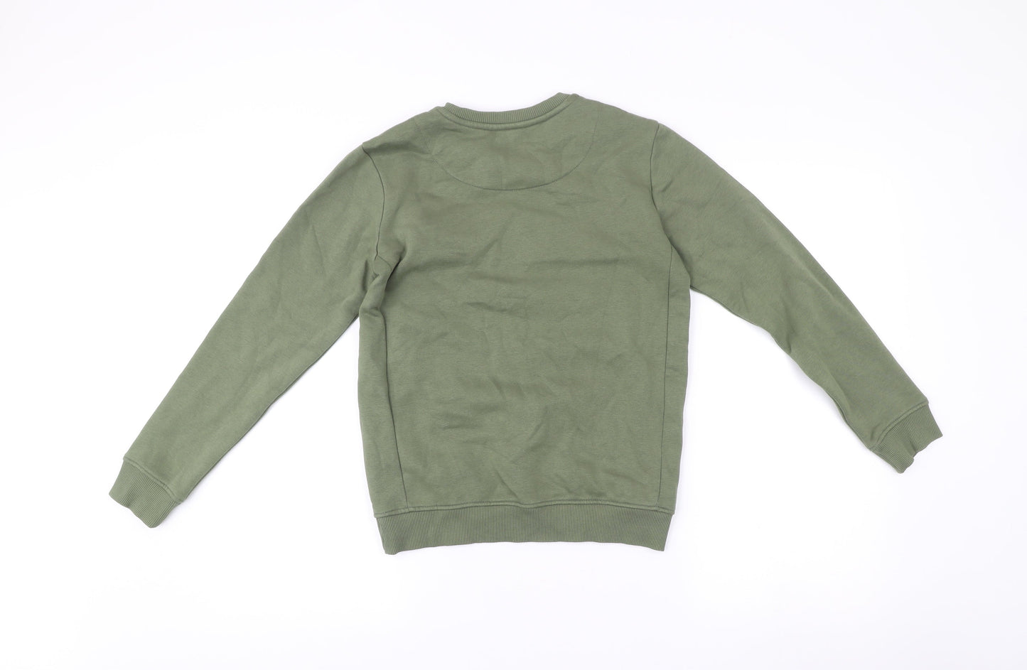 Lee Boys Green Logo Sweatshirt 10-11 Years Crew Neck Pullover Regular Fit