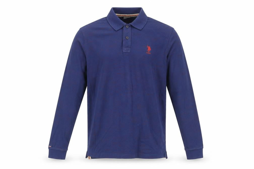 U.S. Polo Assn. Men's Blue Long Sleeve Polo Shirt Size M