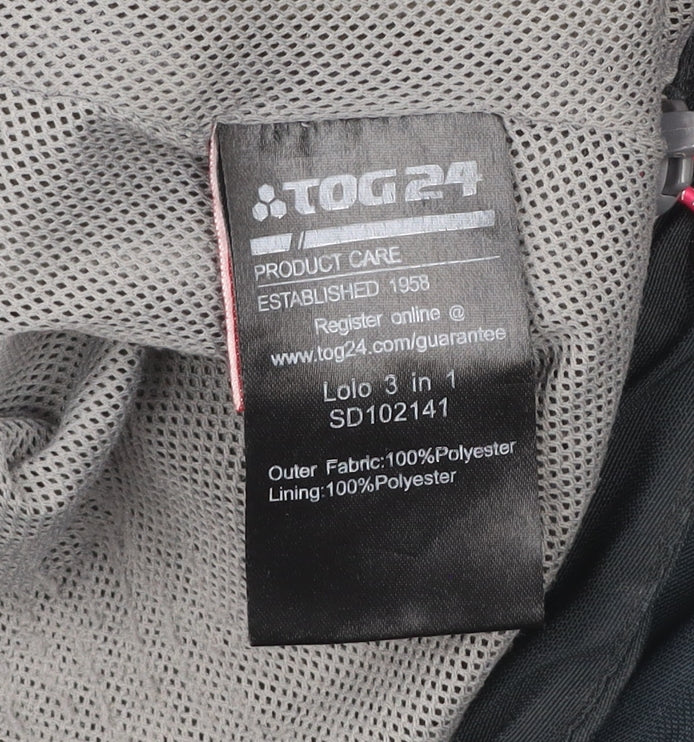 TOG24 Womens Blue 3-in-1 Waterproof Hooded Jacket Coat Size 12