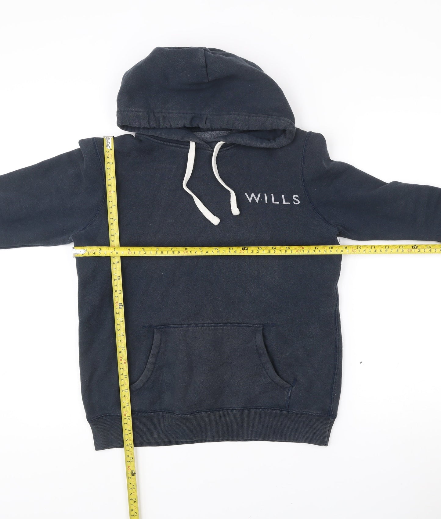 Jack Wills Womens Navy Blue Hoodie UK 10 Pullover Cotton Blend Logo