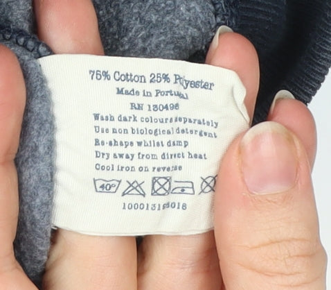 Jack Wills Womens Navy Blue Hoodie UK 10 Pullover Cotton Blend Logo