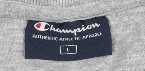 Champion Men’s Grey Polo Shirt L Regular Fit Short Sleeve