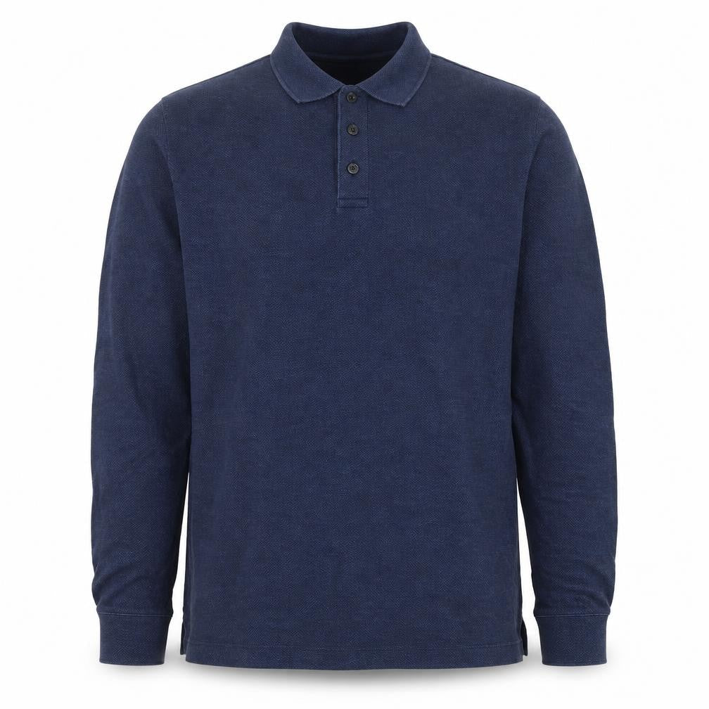 Hugo Boss Men’s Blue XL Long Sleeve Polo Shirt Cotton Stretch