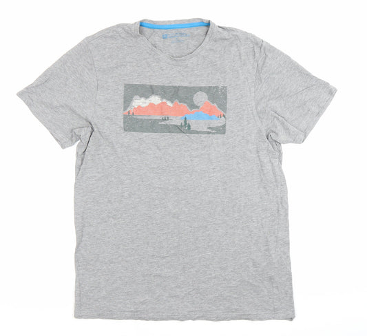Mountain Warehouse Men’s Grey M Graphic Nature Print T-Shirt