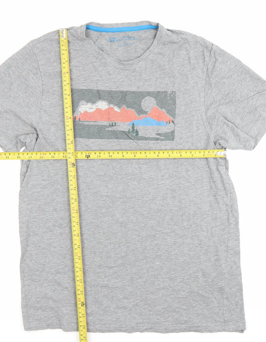 Mountain Warehouse Men’s Grey M Graphic Nature Print T-Shirt