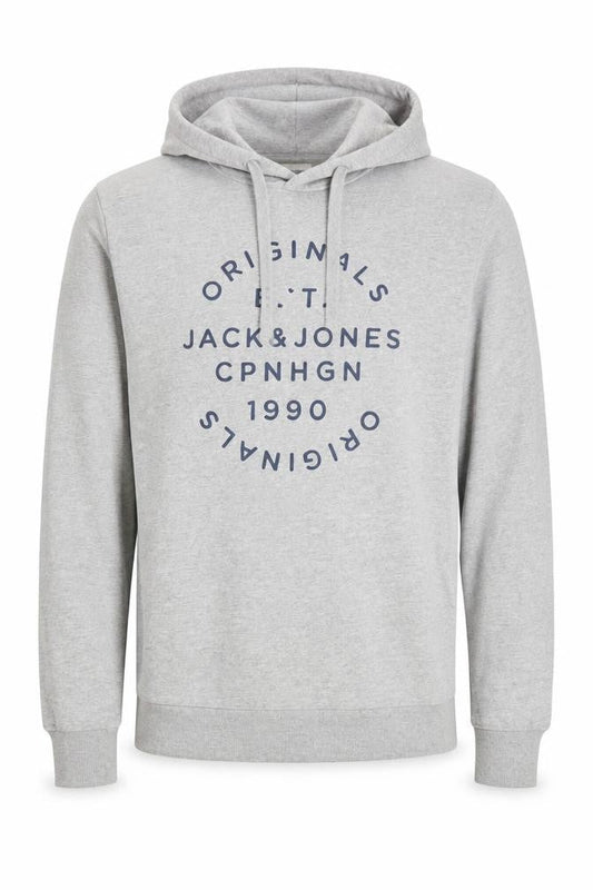 Mens UK M Regular JACK & JONES Grey Pullover Hoodie