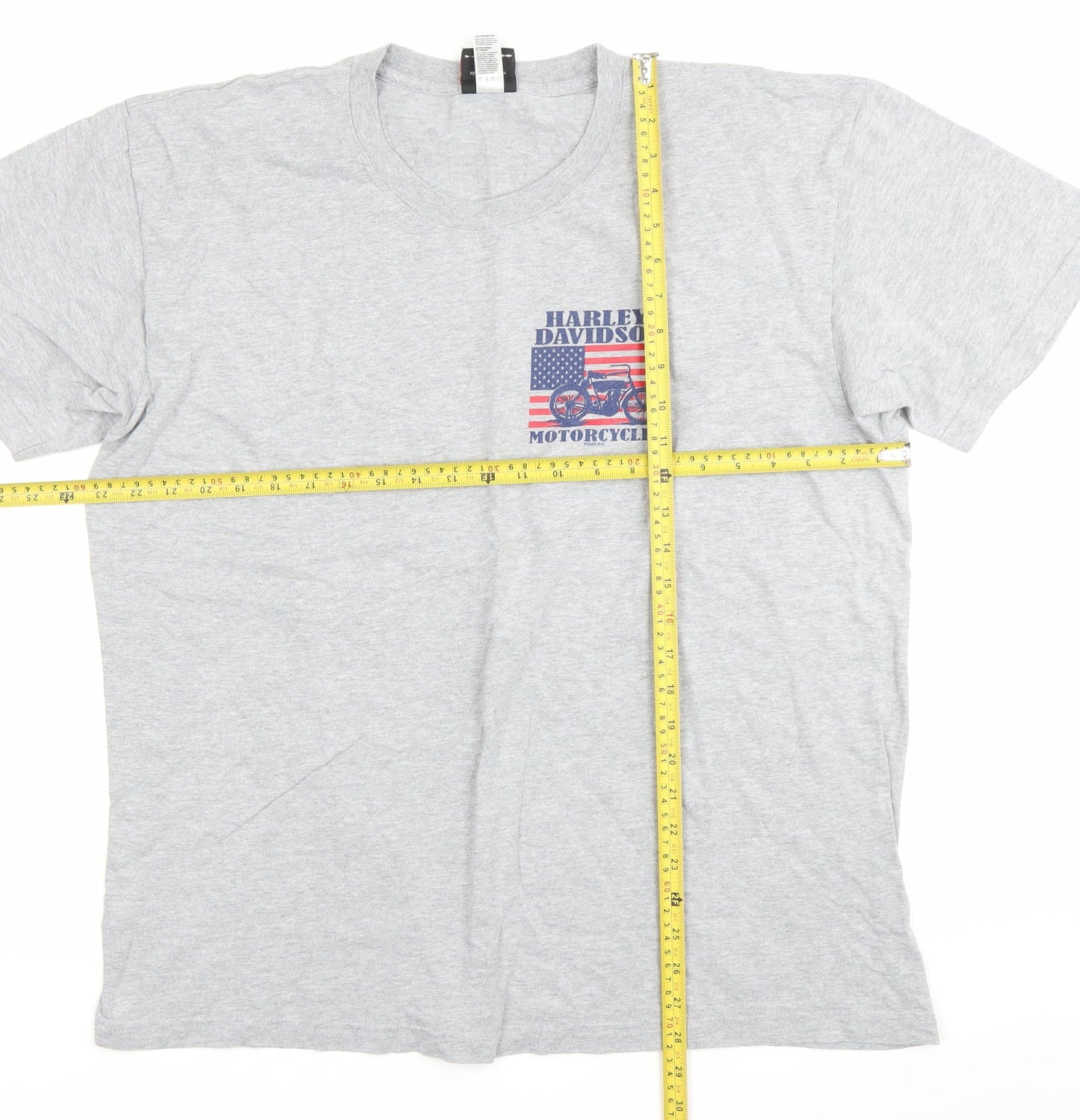 Harley-Davidson Men’s Grey XL Graphic Biker T-Shirt USA Made