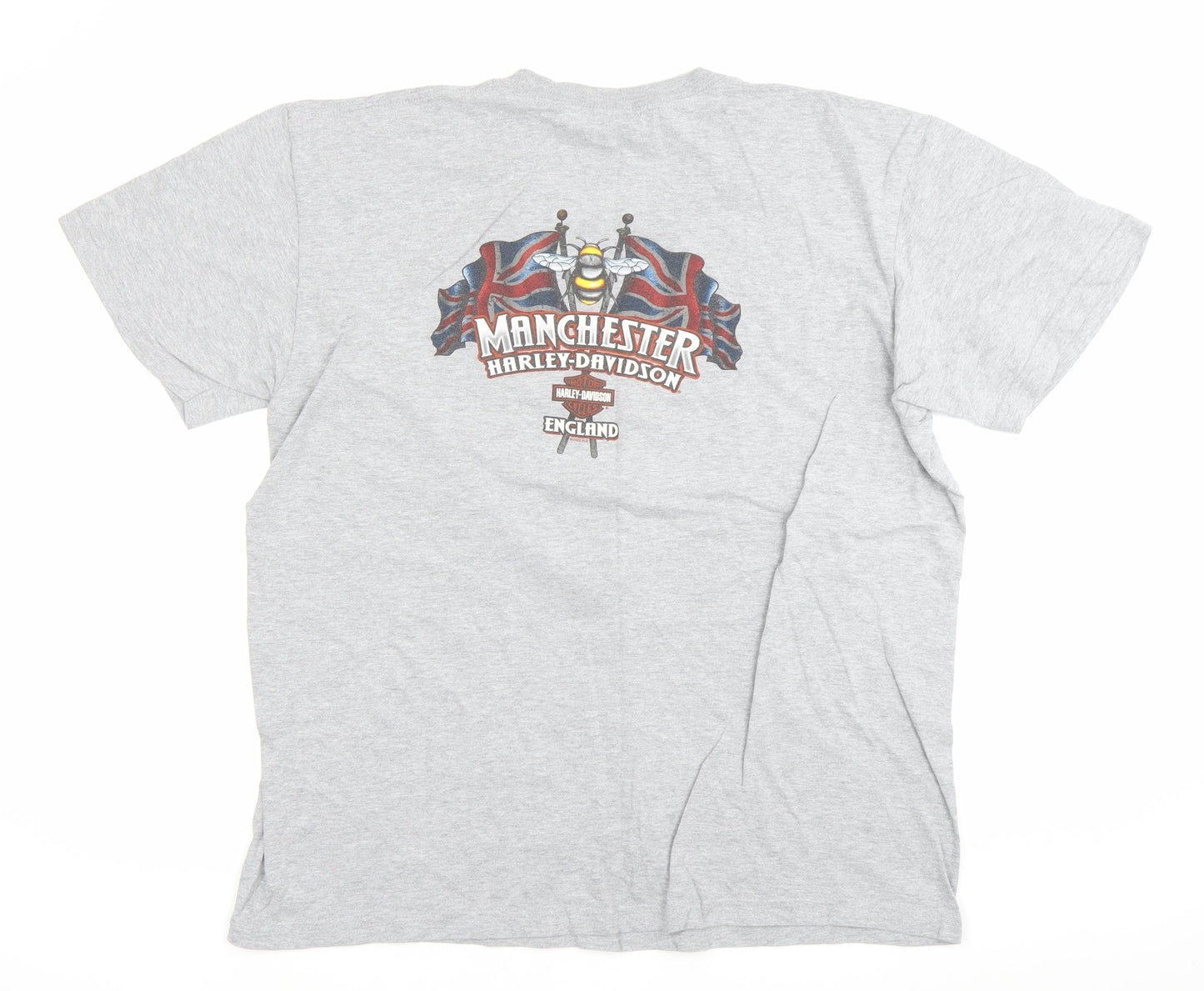 Harley-Davidson Men’s Grey XL Graphic Biker T-Shirt USA Made