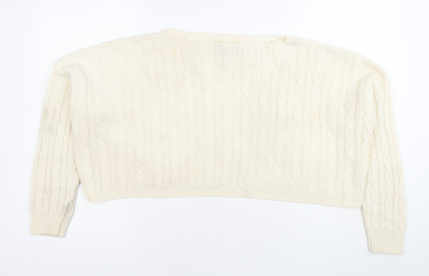 PrettyLittleThing Women’s Ivory Cable Knit Jumper S Regular