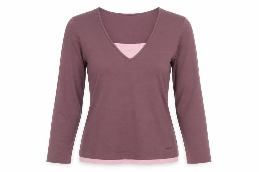 Rohan Womens Purple Long Sleeve V-Neck T-Shirt Top Size S