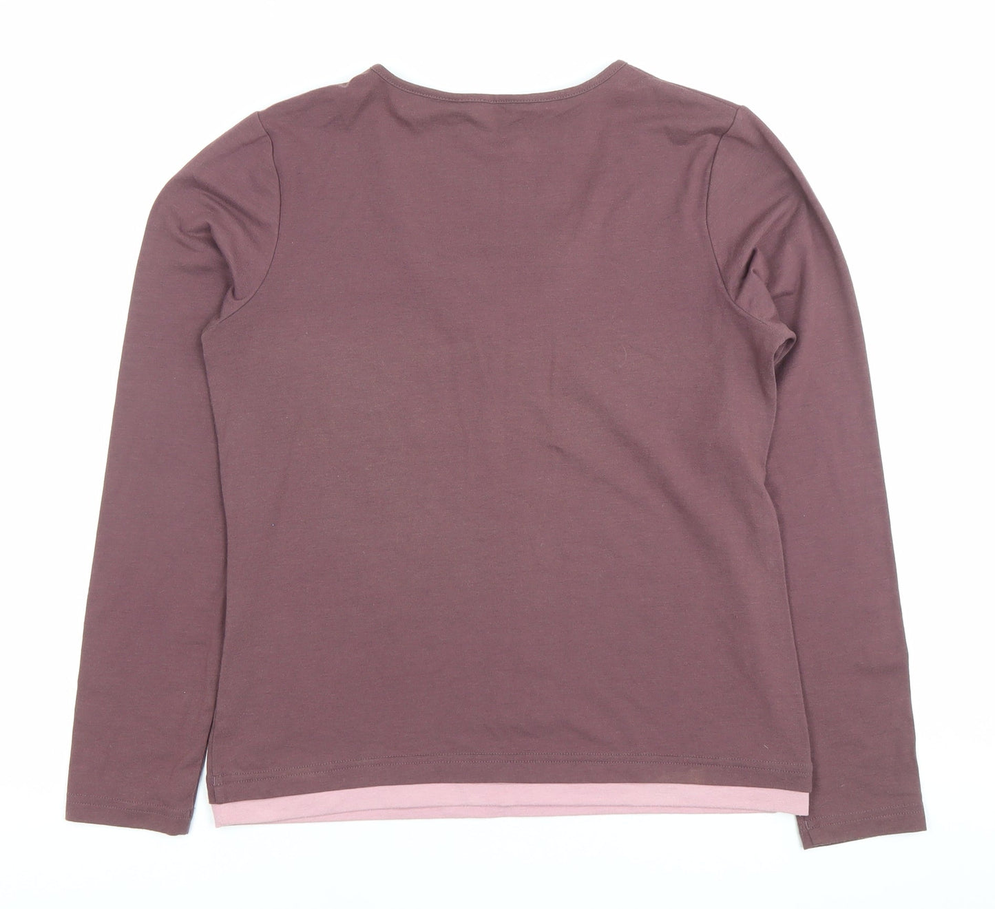 Rohan Womens Purple Long Sleeve V-Neck T-Shirt Top Size S