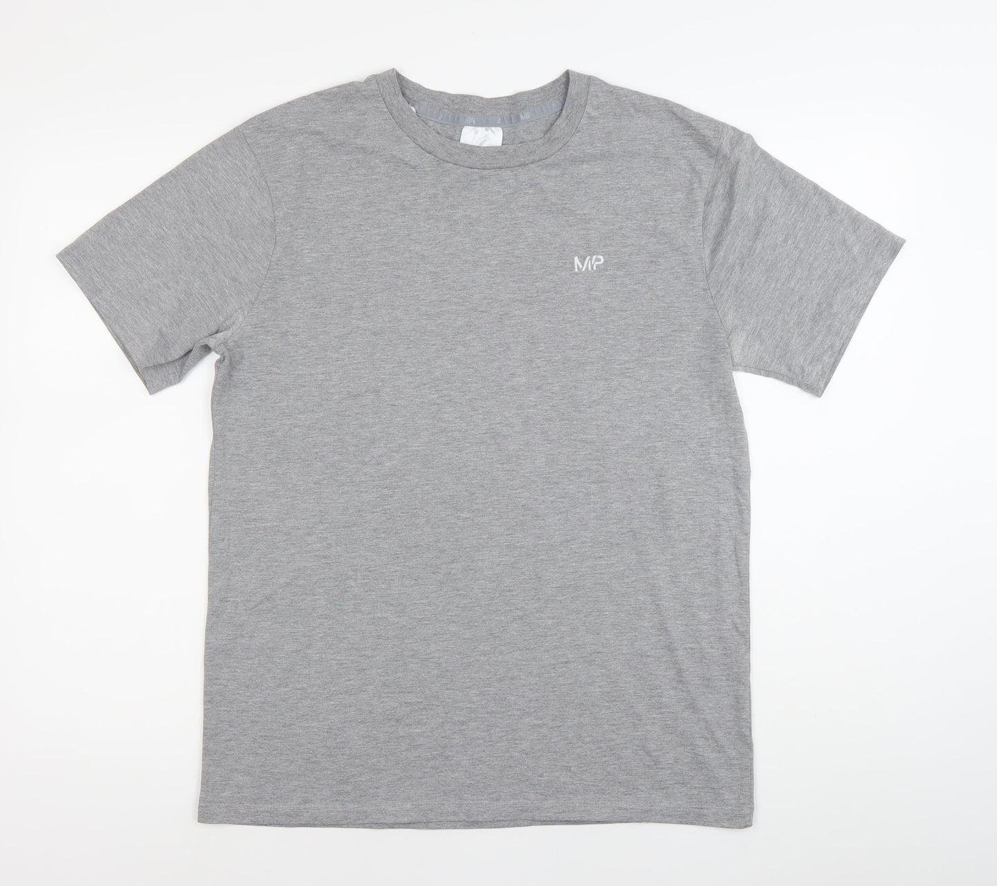MP Mens Grey Regular Fit Crew Neck Short Sleeve T-Shirt Size M