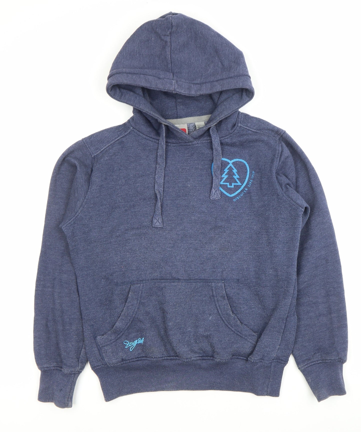 TOG24 Womens Blue Hoodie Size M Cotton Blend Pullover
