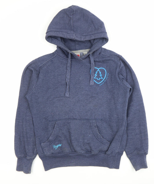 TOG24 Womens Blue Hoodie Size M Cotton Blend Pullover