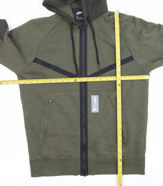 Nike Air Max Men’s Green Full Zip Hoodie Size M Sportswear