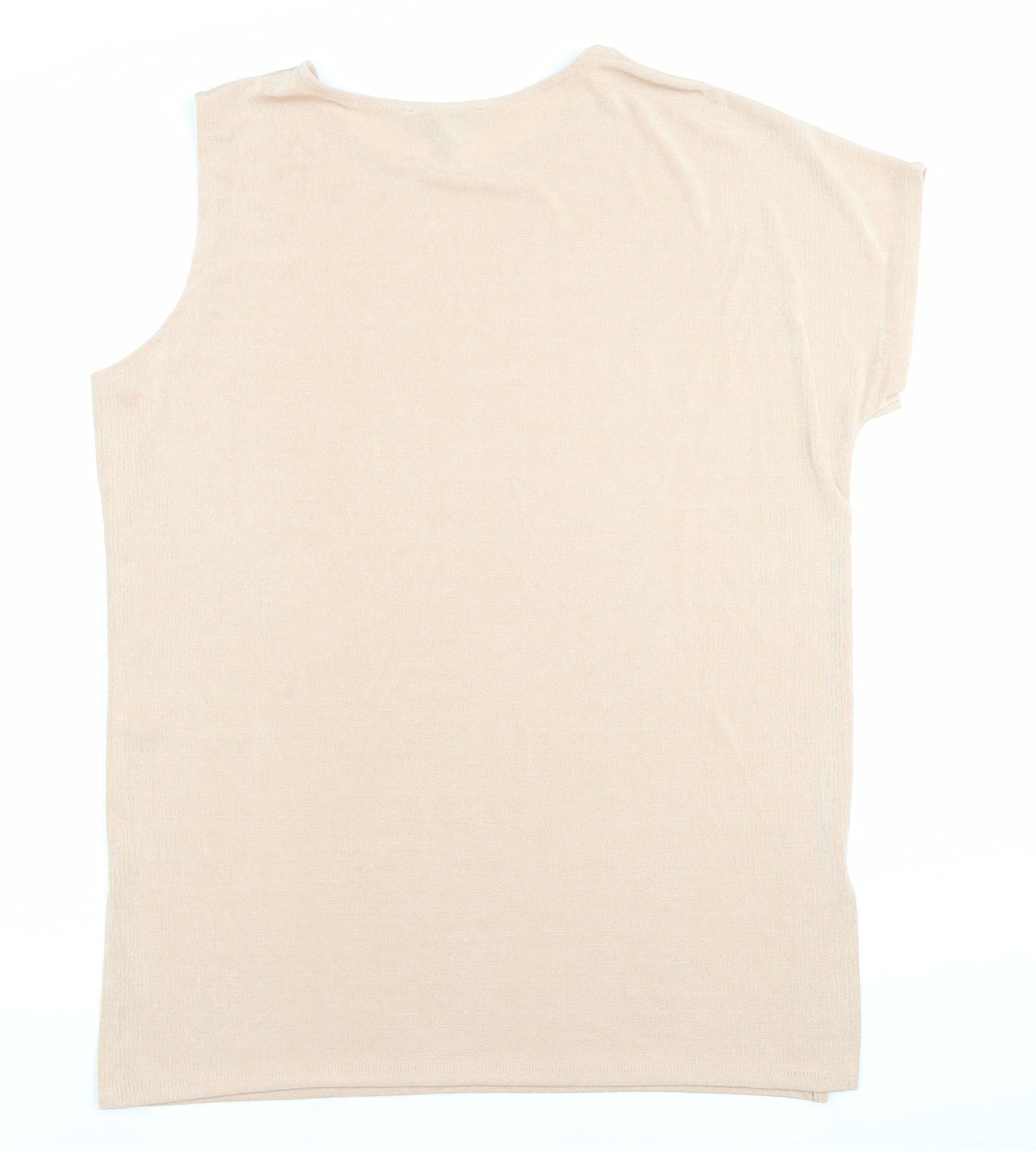 New Look Women’s Beige Size 14 Sleeveless Jersey T-Shirt