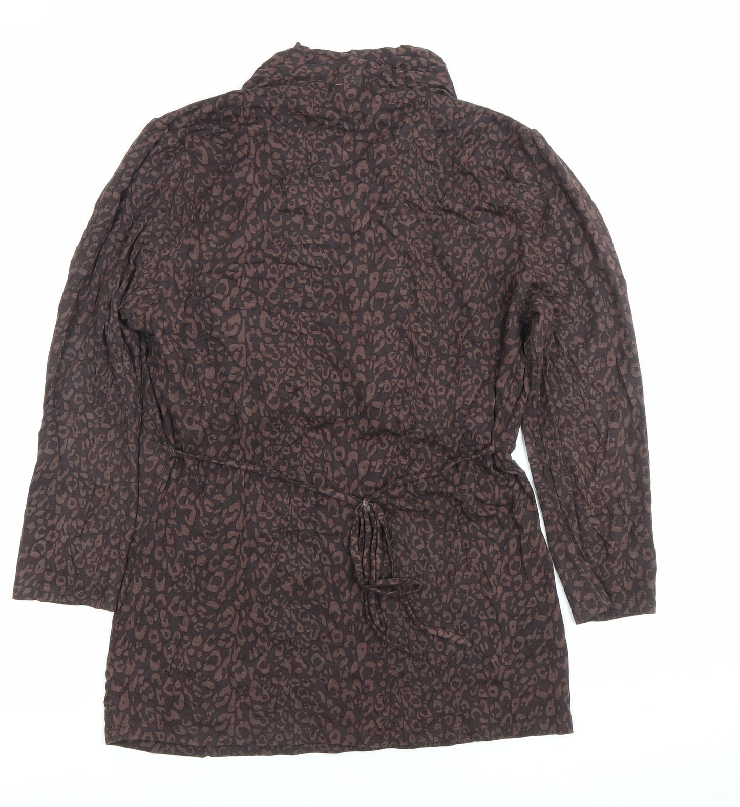 Laura Ashley Women’s Brown Animal Print Tunic Top UK 14