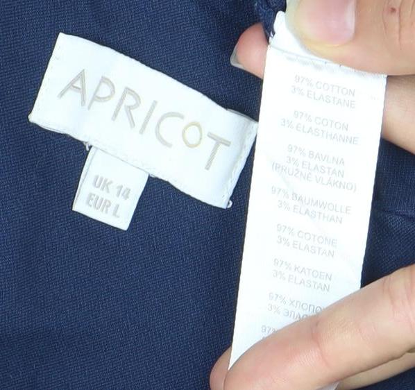 Apricot Womens Blue Size 14 Sheath Dress Sleeveless Workwear