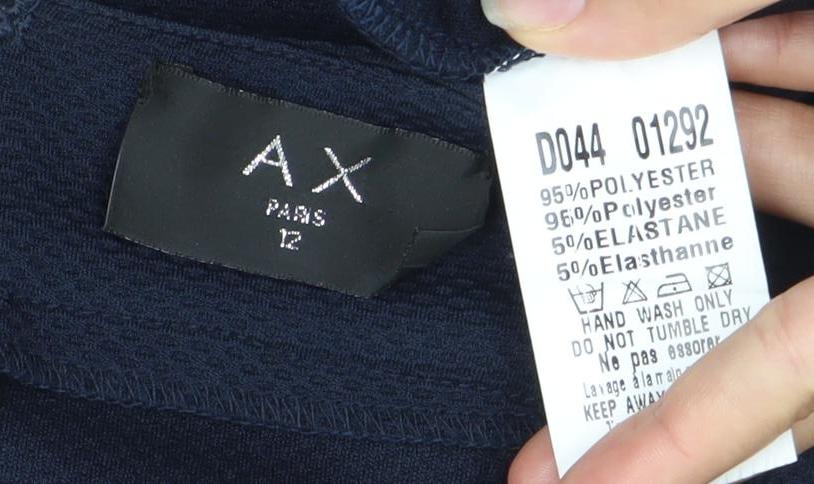 Armani Exchange Women’s Blue Size 12 Bodycon Strapless Dress