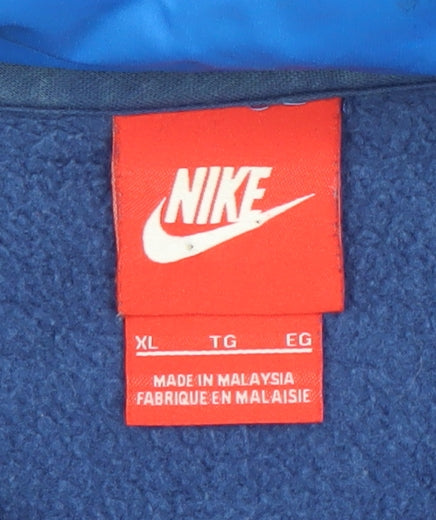 Nike Air Men's Blue Full Zip Jacket XL Cotton Blend Casual