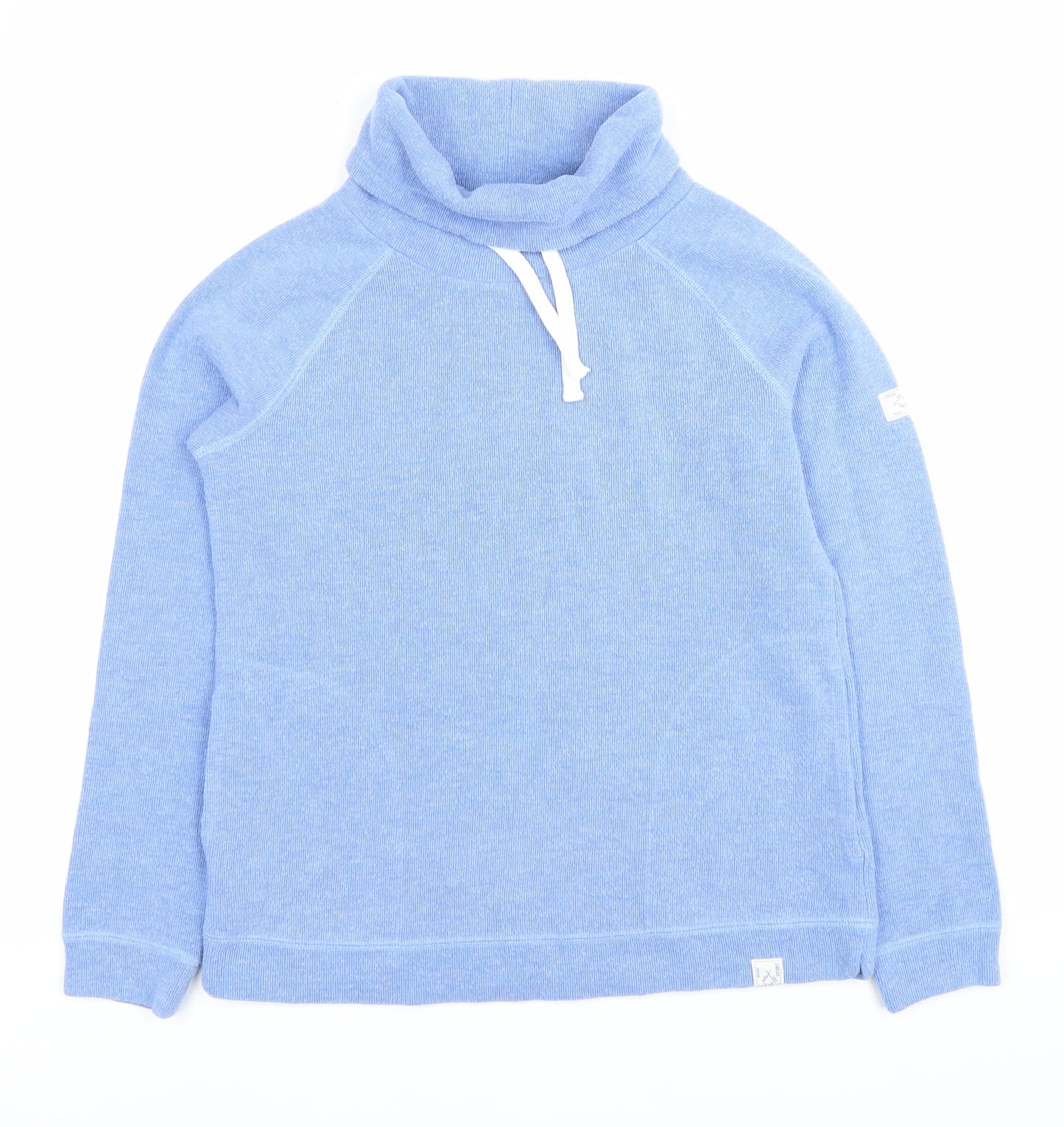 Joules Womens Blue Roll Neck Pullover Sweatshirt UK 10 Cotton Blend