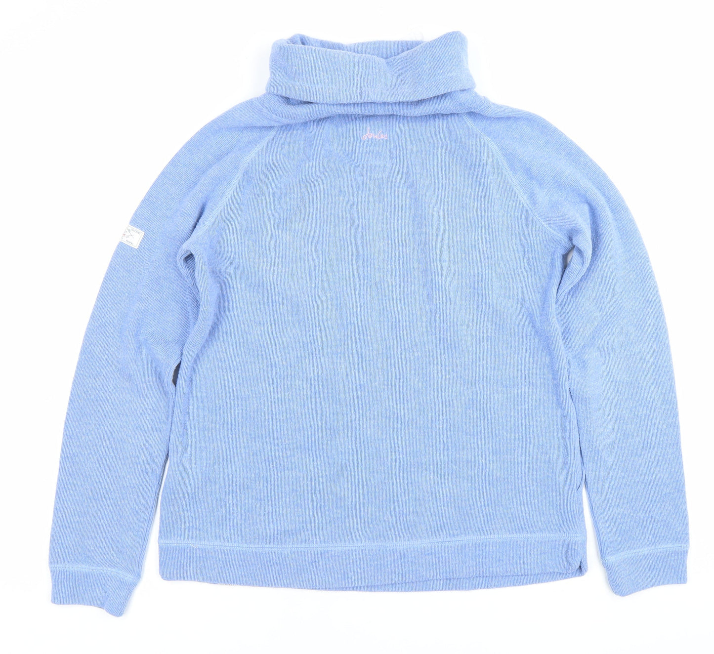 Joules Womens Blue Roll Neck Pullover Sweatshirt UK 10 Cotton Blend