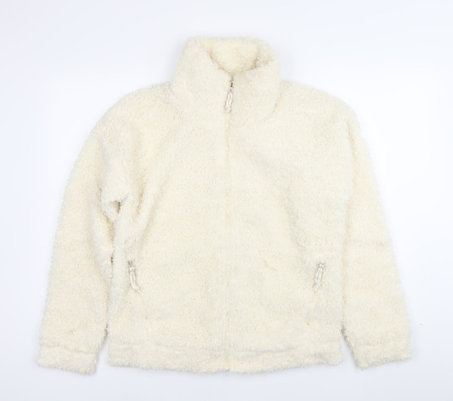 Craghoppers Women’s Ivory Fleece Jacket Size 10 Full Zip Pockets