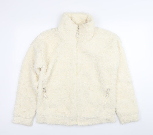 Craghoppers Women’s Ivory Fleece Jacket Size 10 Full Zip Pockets