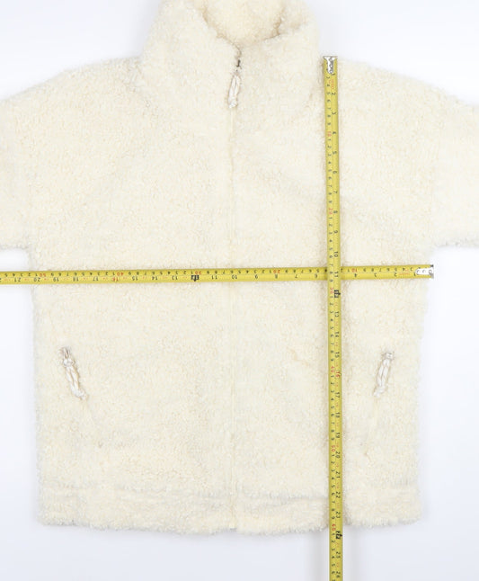 Craghoppers Women’s Ivory Fleece Jacket Size 10 Full Zip Pockets