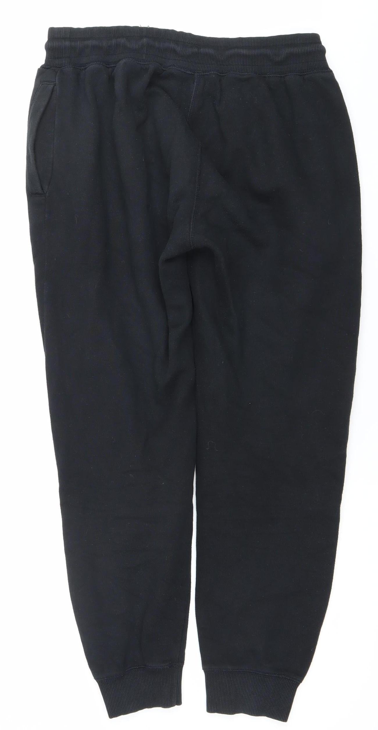 Ellesse Mens Black Jogger Sweatpants Size M Regular Fit Fleece