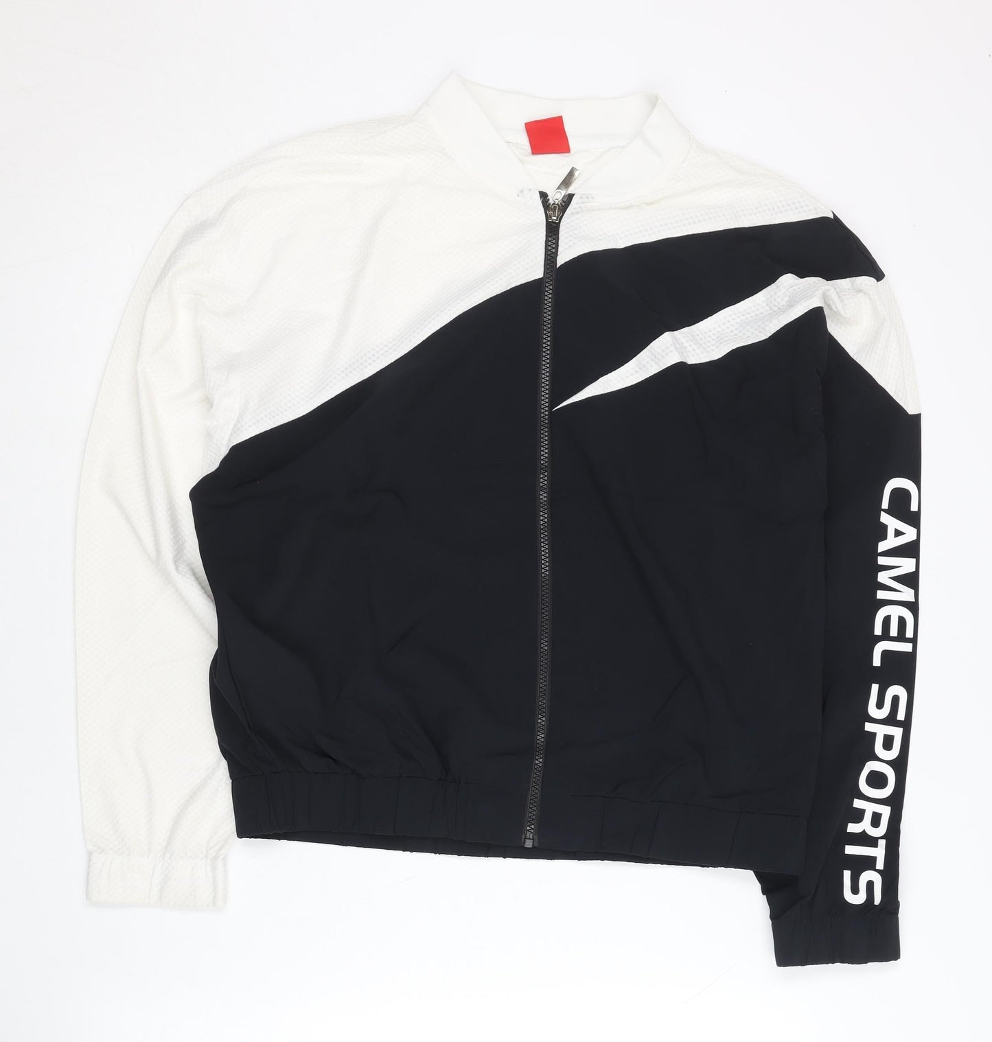 Camel Womens Black White Size 8 Track Jacket Lightweight Sports
