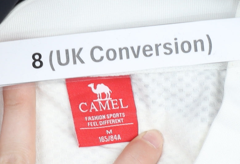 Camel Womens Black White Size 8 Track Jacket Lightweight Sports