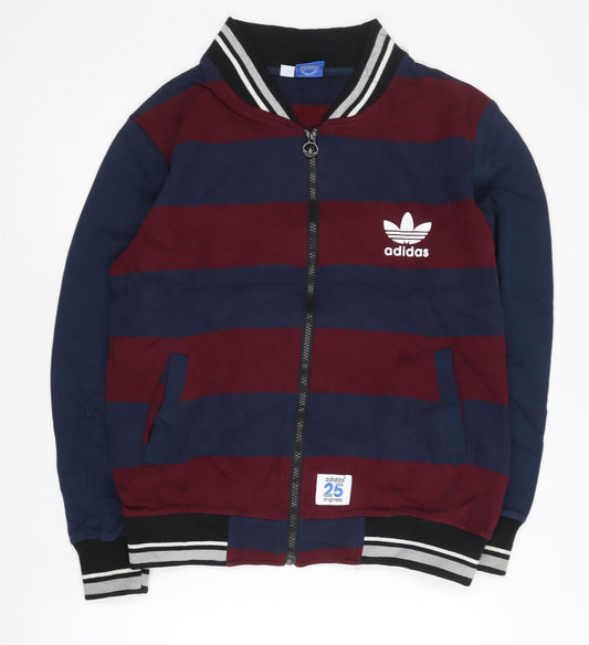 Adidas Unisex Multicoloured M Varsity Jacket Cotton Striped