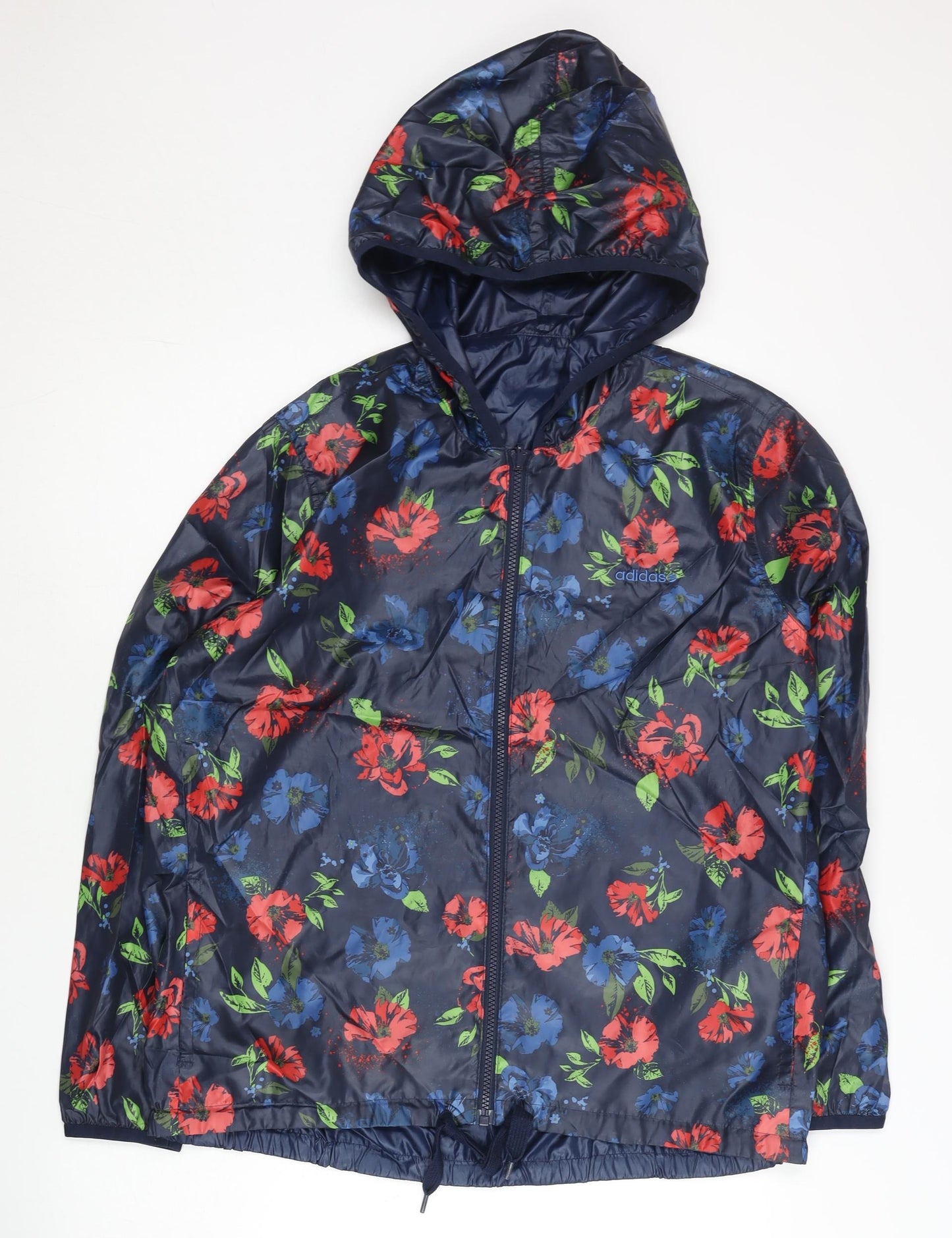 Adidas Womens Multicoloured Floral Windbreaker Jacket Size 14