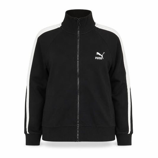 Puma Women Black XL Track Jacket Full Zip Cotton Blend Sportswear