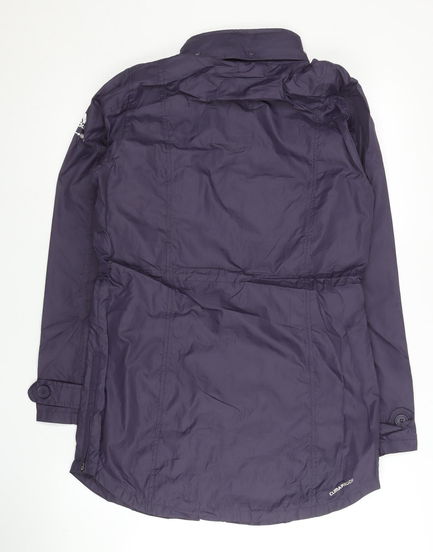 Adidas Womens Purple Rain Coat Jacket Size 10 Waterproof Outdoor