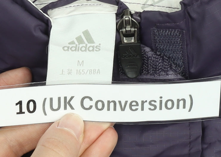 Adidas Womens Purple Rain Coat Jacket Size 10 Waterproof Outdoor