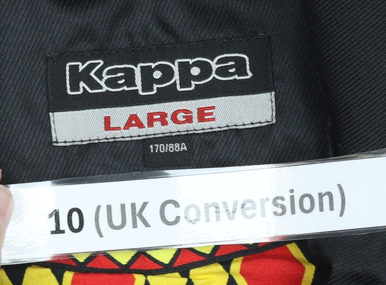 Kappa Women’s Black Varsity Jacket Size 10 Belgium Logo Full Zip