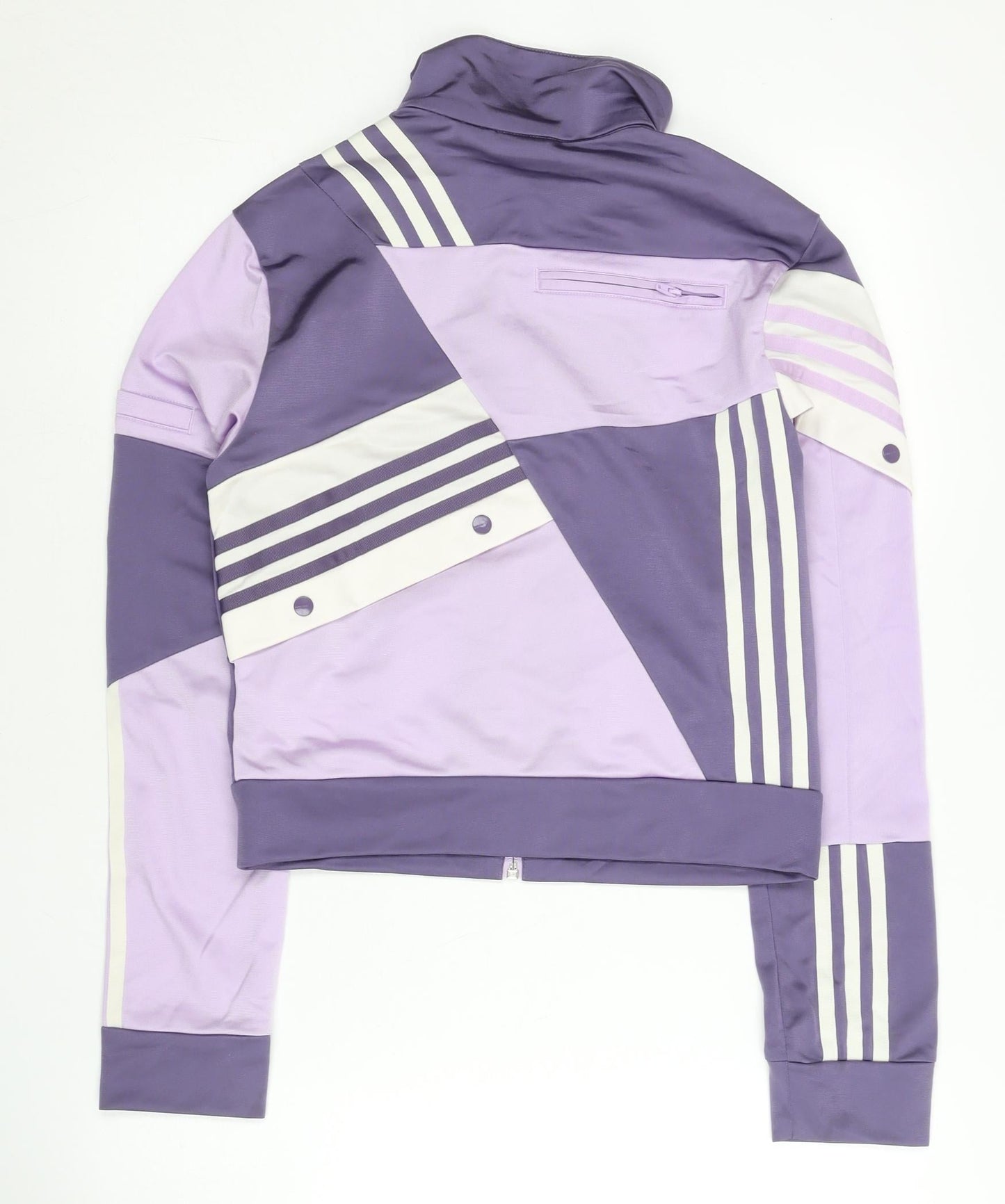 Adidas Women’s Purple Track Jacket Size 10 Full Zip Colourblock