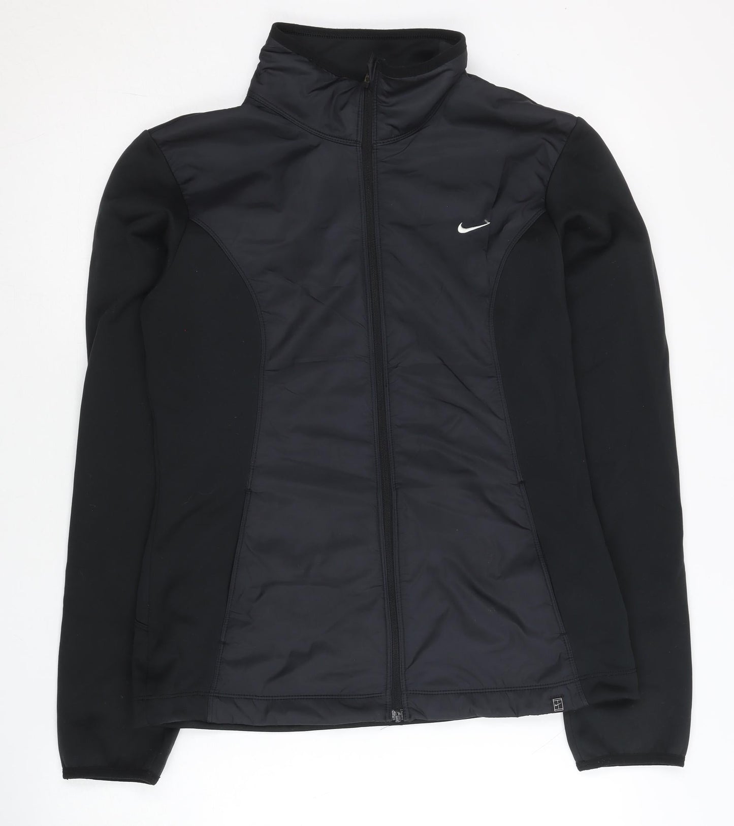 Nike Womens Black Track Jacket L Full Zip Therma-Fit Running