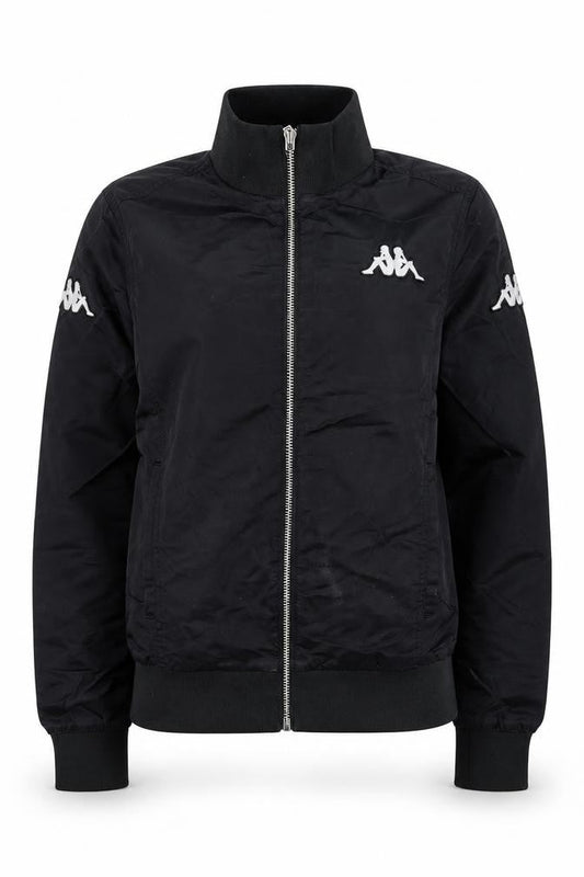 Kappa Women’s Black Track Jacket Size 8 Full Zip Sportswear
