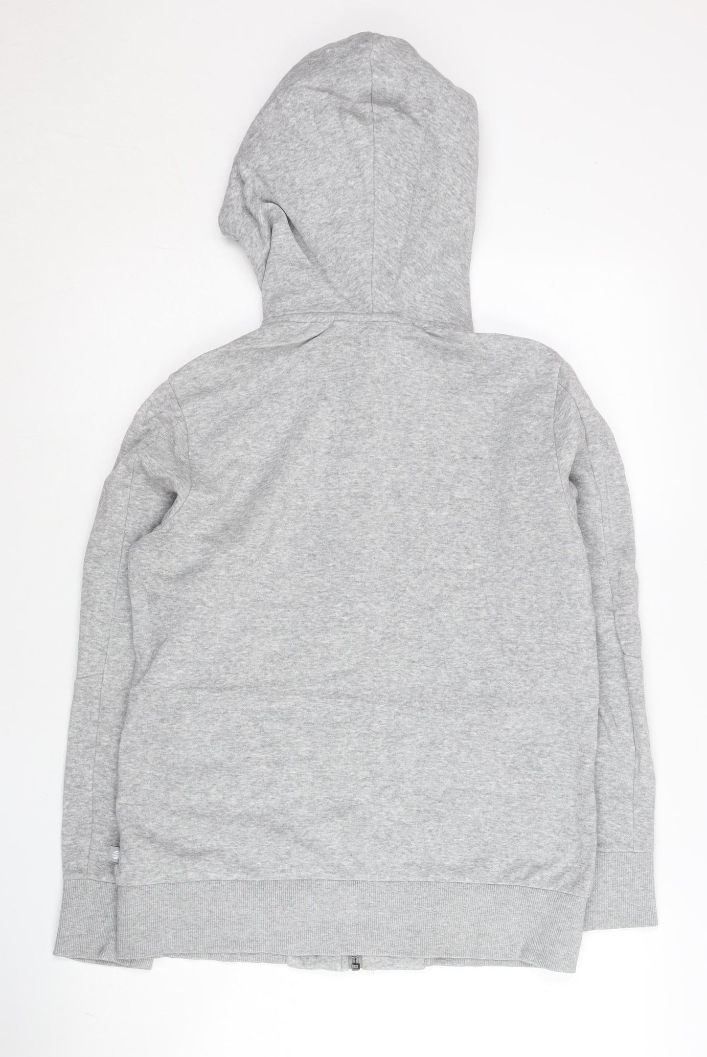 Adidas Women’s Grey Full Zip Hoodie Size 14 UK Cotton Blend